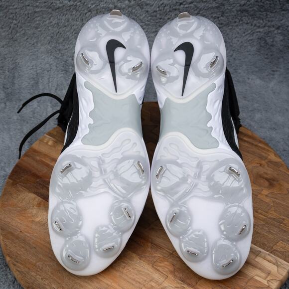 Nike Alpha Huarache Elite 4 Mid Metal‎ Baseball Cleats Black | White Sz 14 main image 4